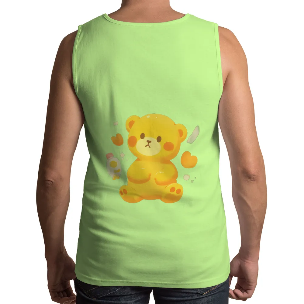 Charming Graphic Designs with Teddy Bear, Hearts, and Milk Motifs|bleaching comfort colors