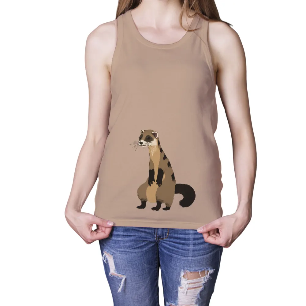 TShirt Printing: Felix the Ferret - Adventure and Curiosity|t shirt painting on nature