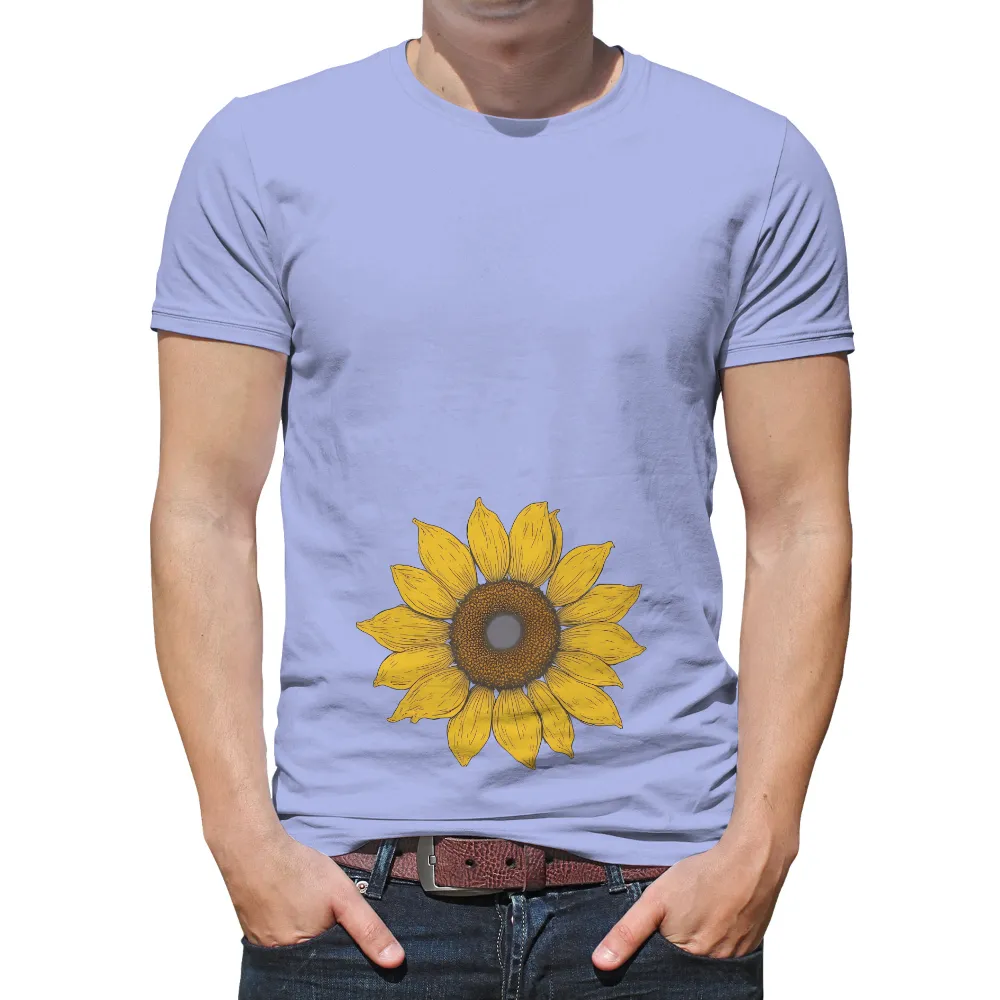 T-Shirts Pattern: Sunflower Beauty - Artistic Nature Design|best short sleeve summer shirts