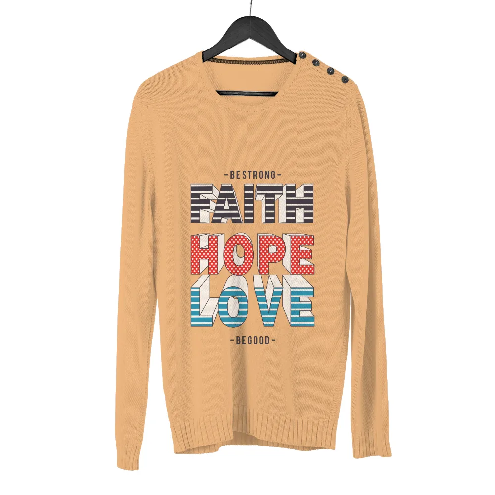 Shirts Graphic Tees: Faith Hope Love - Be Strong, Be Good|rebellious hope t shirt black