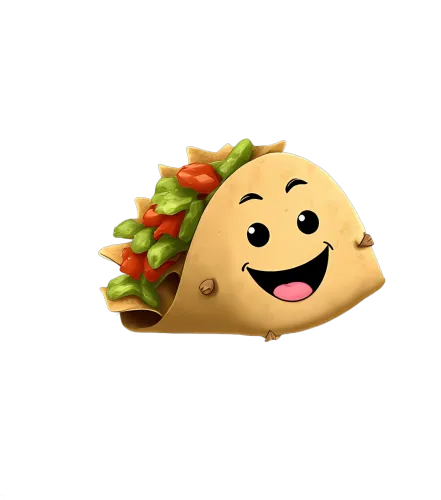 TShirt Design: Cheerful Taco Spreading Joy