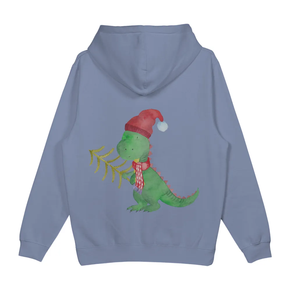 T-Shirts Custom: Whimsical Dino's Festive Holiday Cheer|winter sweatshirts for ladies online