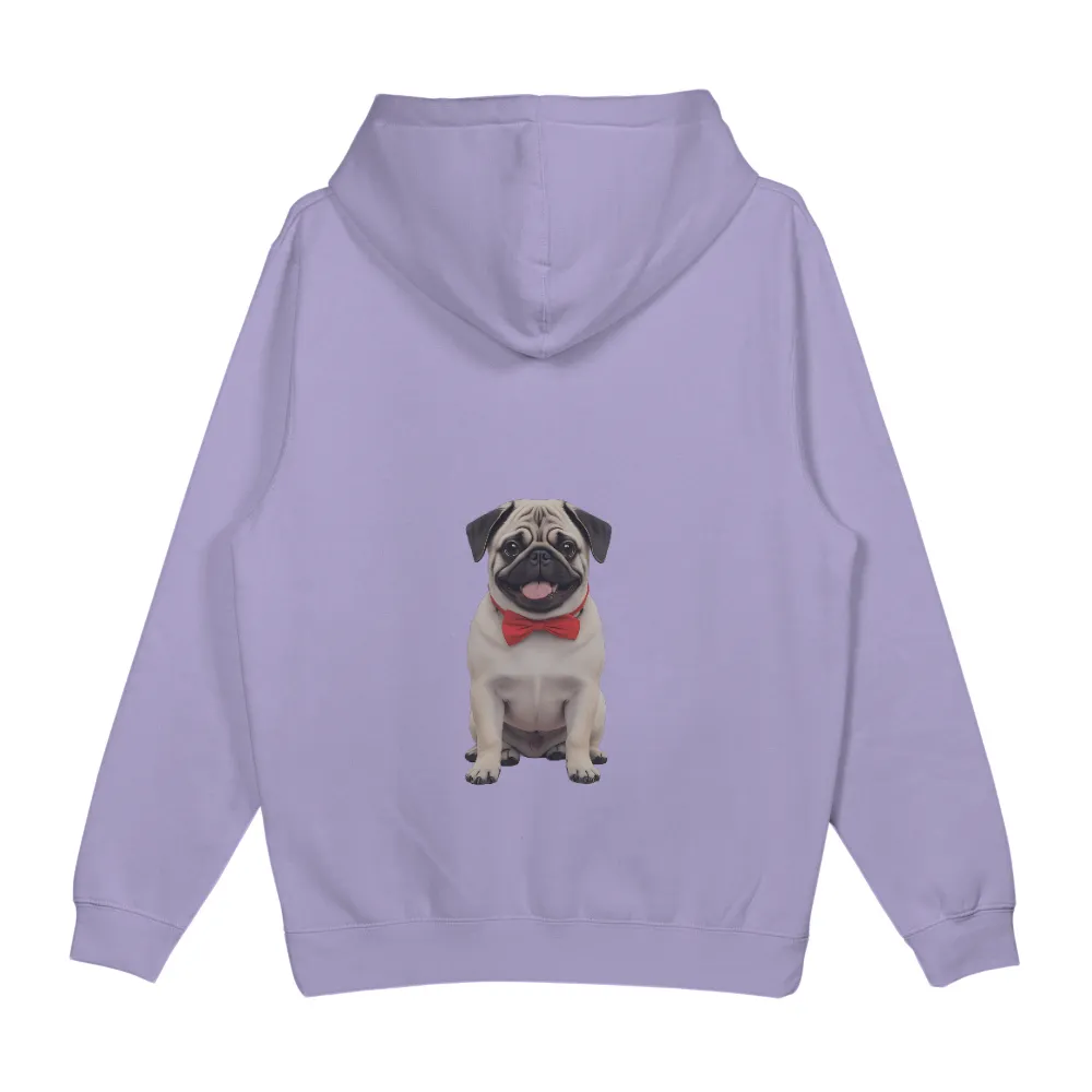 Shirts Graphic Tees: Max the Pug with Red Bow Tie|mardi gras cute shirts