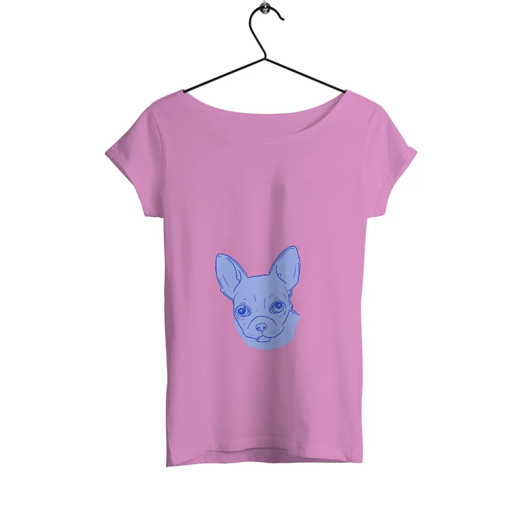 Tee Shirt Printing: Minimalist Blue French Bulldog Design|roblox t shirt aesthetic blue