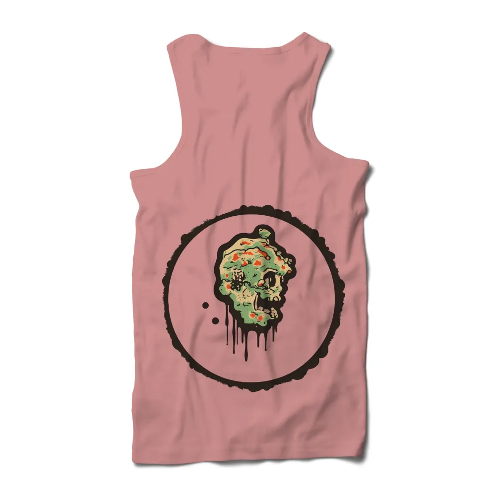 Tee Shirt Printing: Skull of Transformation - Vibrant Colors and Black Background| Vibrant skull design