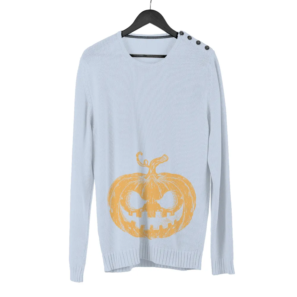 Custom Tee Shirts: Spooky Whimsical Pumpkin Design for Halloween|neon yellow custom t shirts