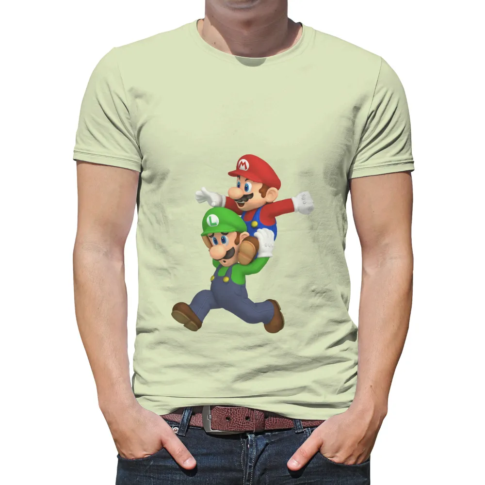 Custom Tee Shirts: Mario and Luigi Adventure|john cena mario shirt wwe