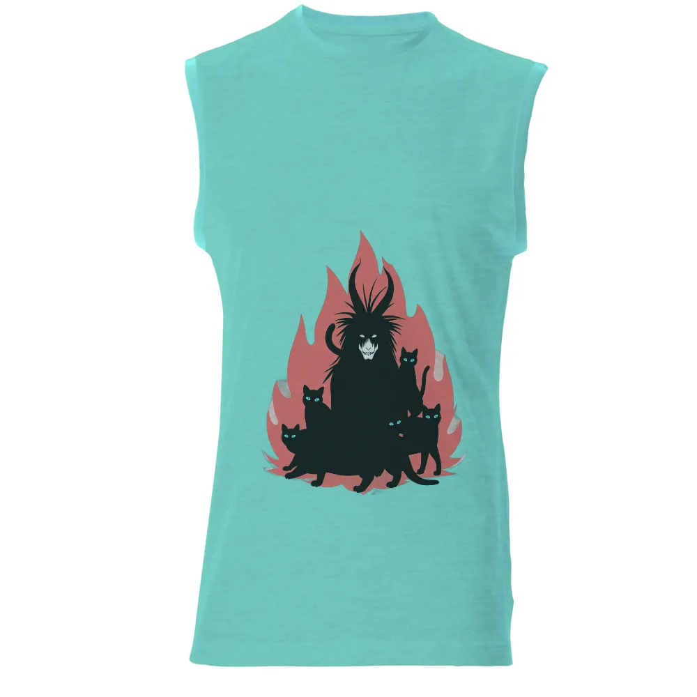 Horned One and Black Cats: A Mystical TShirt Printing|critically acclaimed mmorpg final fantasy xiv shirt