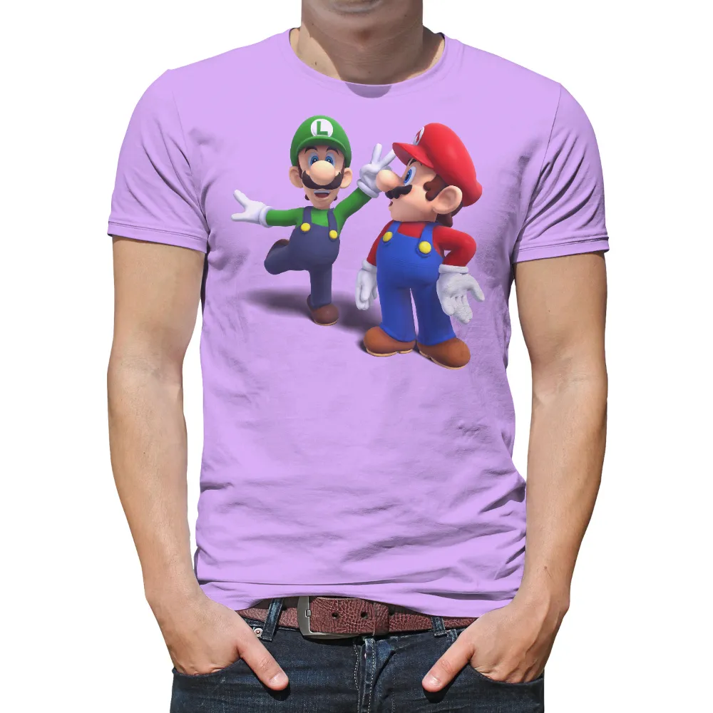 Customized Tee Shirts: Mario and Luigi Adventure|you only got video game shirt