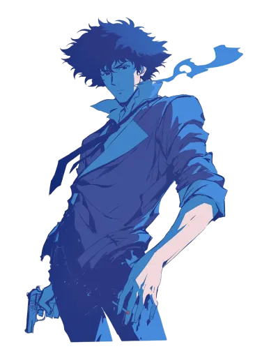 Spike Spiegel in Blue Suit - cowboy bebop jeans