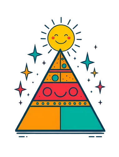 T-Shirts Design: Pyramid of Joy with Smiling Sun