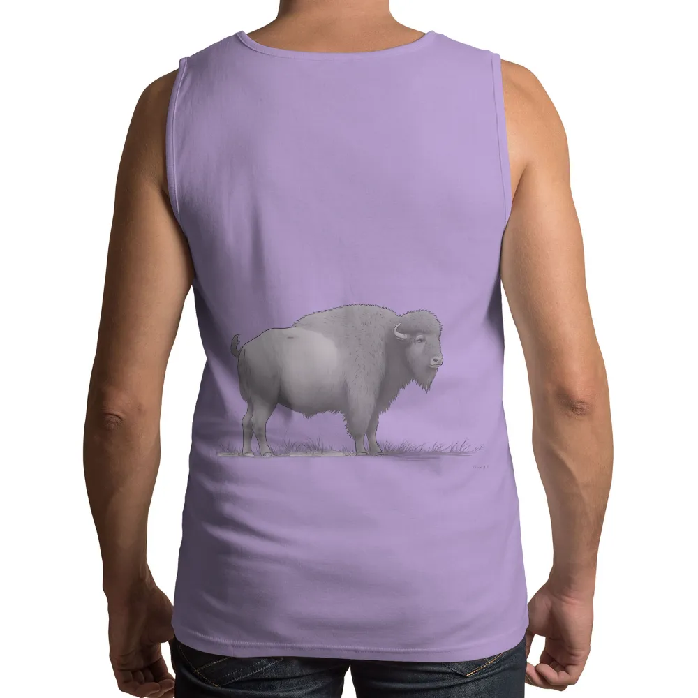 Tee Shirt Printing: White Bison - Symbol of Strength and Wisdom|strength and honor shirt