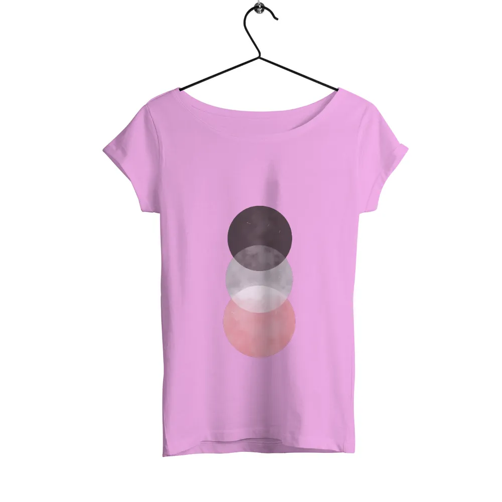 Custom T-Shirt Printing: Celestial Moon Phases - Artistic Design|celestial spaces t shirt