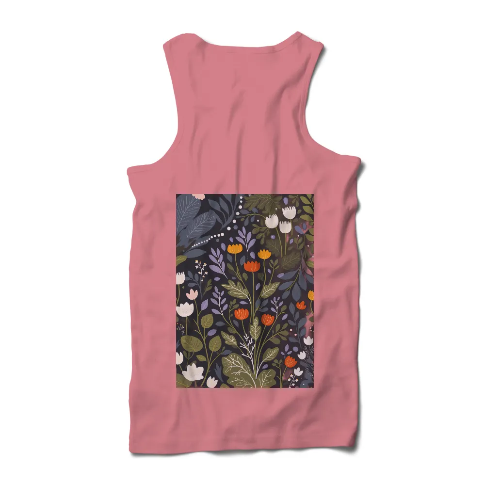 Customized Tee Shirts: Enchanting Floral Meadow Design|lime green and black shirt womens