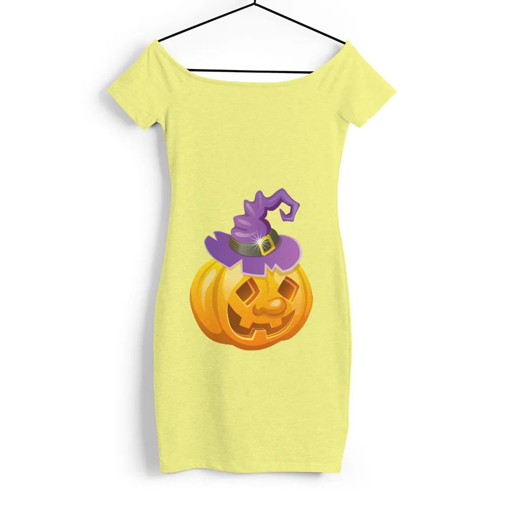 Custom Tee Shirts: Halloween Pumpkin with Witch Hat - Spooky & Playful Design|halloween 2022 shirts