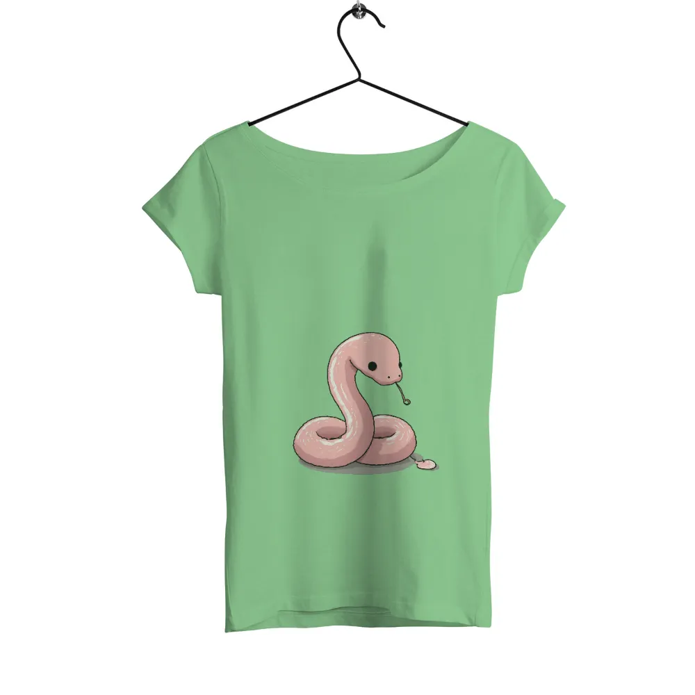 Customized Tee Shirts: Serenity - Pink Snake of Tranquility|easter pastel shirts