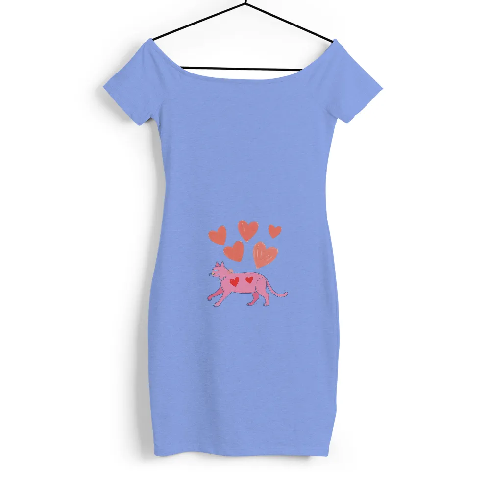 Tee Shirts Printed: Whiskers the Love Cat|hearts of space t shirt