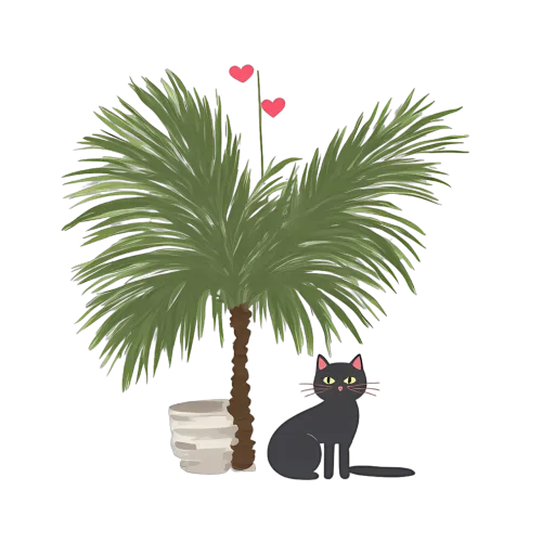 T-Shirts Design: Luna and Her Palm Tree - Love and Companionship