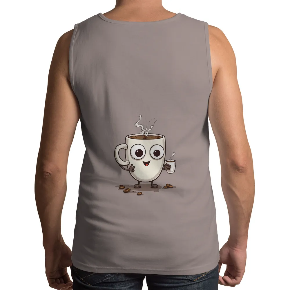 Customized Tee Shirts: Whimsical Coffee Mug - Funny & Quotes|coffee and camping shirt