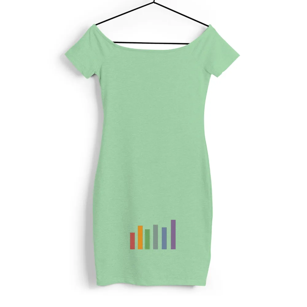 Custom Design Printing: Vibrant Life Journey with Colorful Vertical Bars|biggie colorful shirt