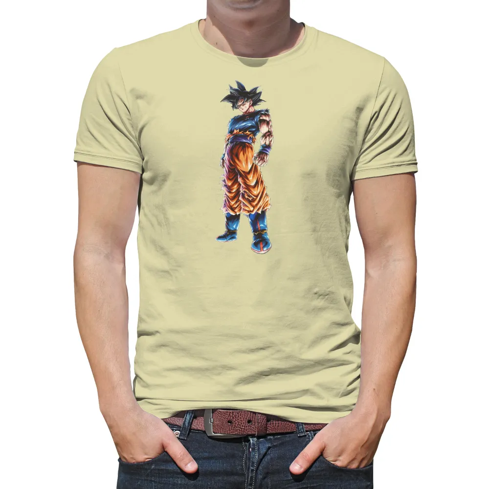 Customized Tee Shirts: Iconic Anime Hero with Vibrant Outfit|craft t shirt design