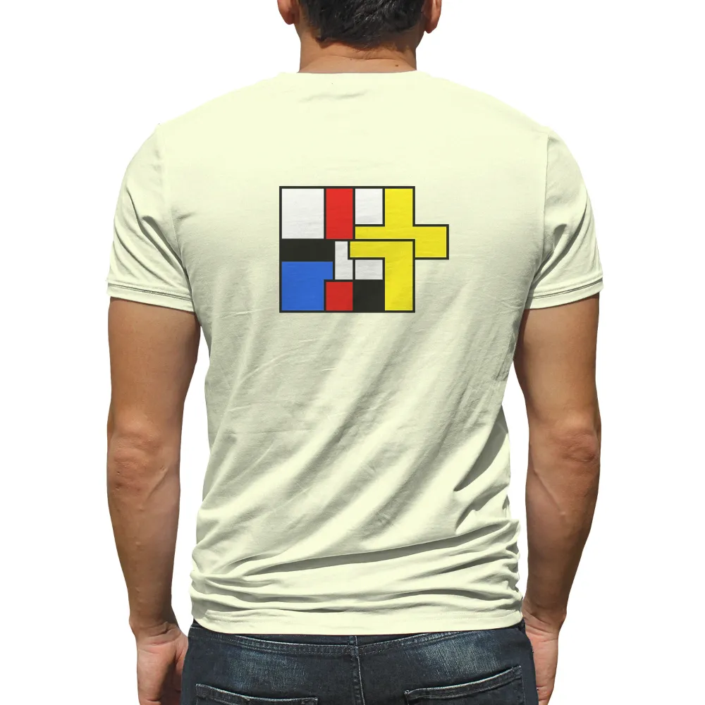 Geometric Minimalist Art Inspired by Piet Mondrian|abstract t shirt design