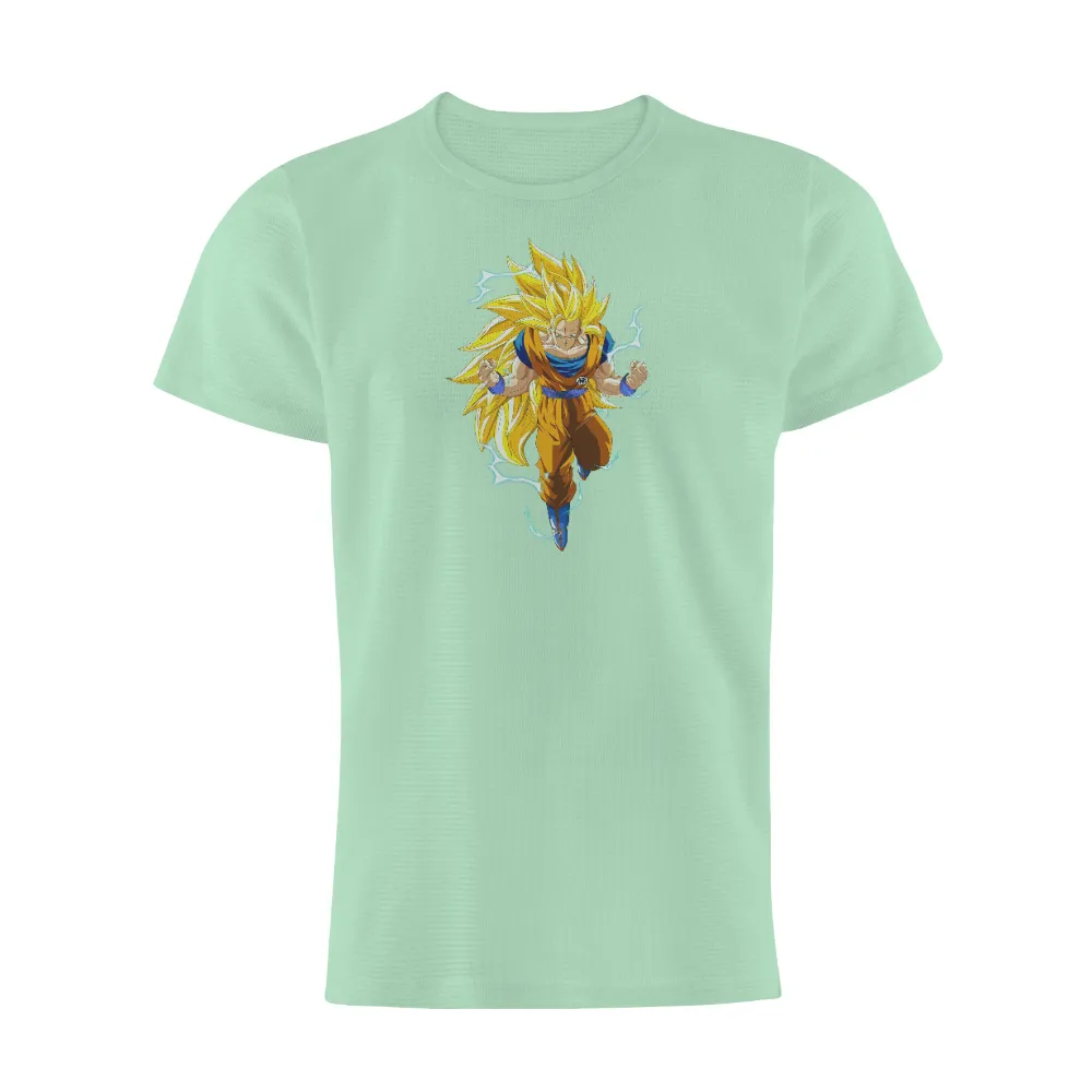 T-Shirts Design: Goku's Super Saiyan Transformation - Anime Power|dragon ball z nba t shirt