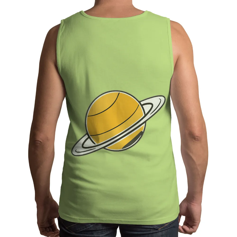 T-Shirt Printing: Explore the Grandeur of Saturn with Vibrant Artistic Design|space jam shirt old navy