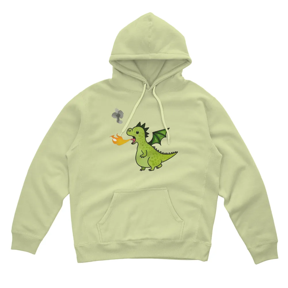 Custom T-Shirt Printing: Whimsical Dragon Adventures with Flame and Cloud| fantasy creature