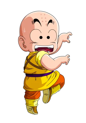 Custom T-Shirt Printing: Cheerful Krillin from Dragon Ball