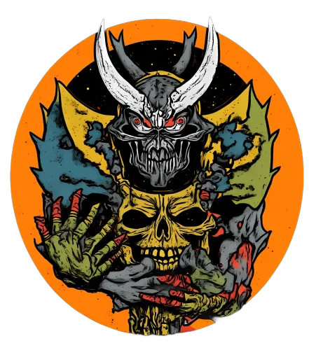 Custom Tee Shirts: Demon Samurai Artwork