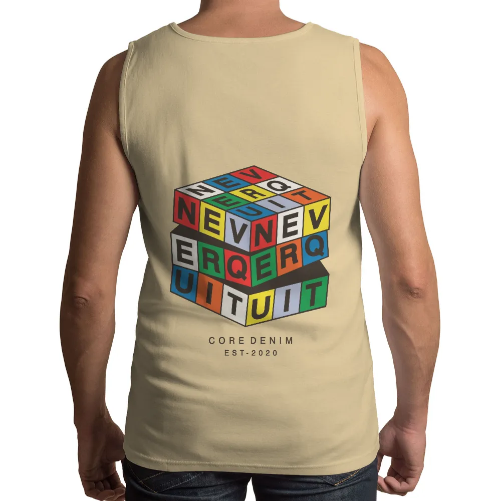 TShirt Printing: Never Quit - Perseverance and Motivation|men's art cotton colorful printed loose casual shirts