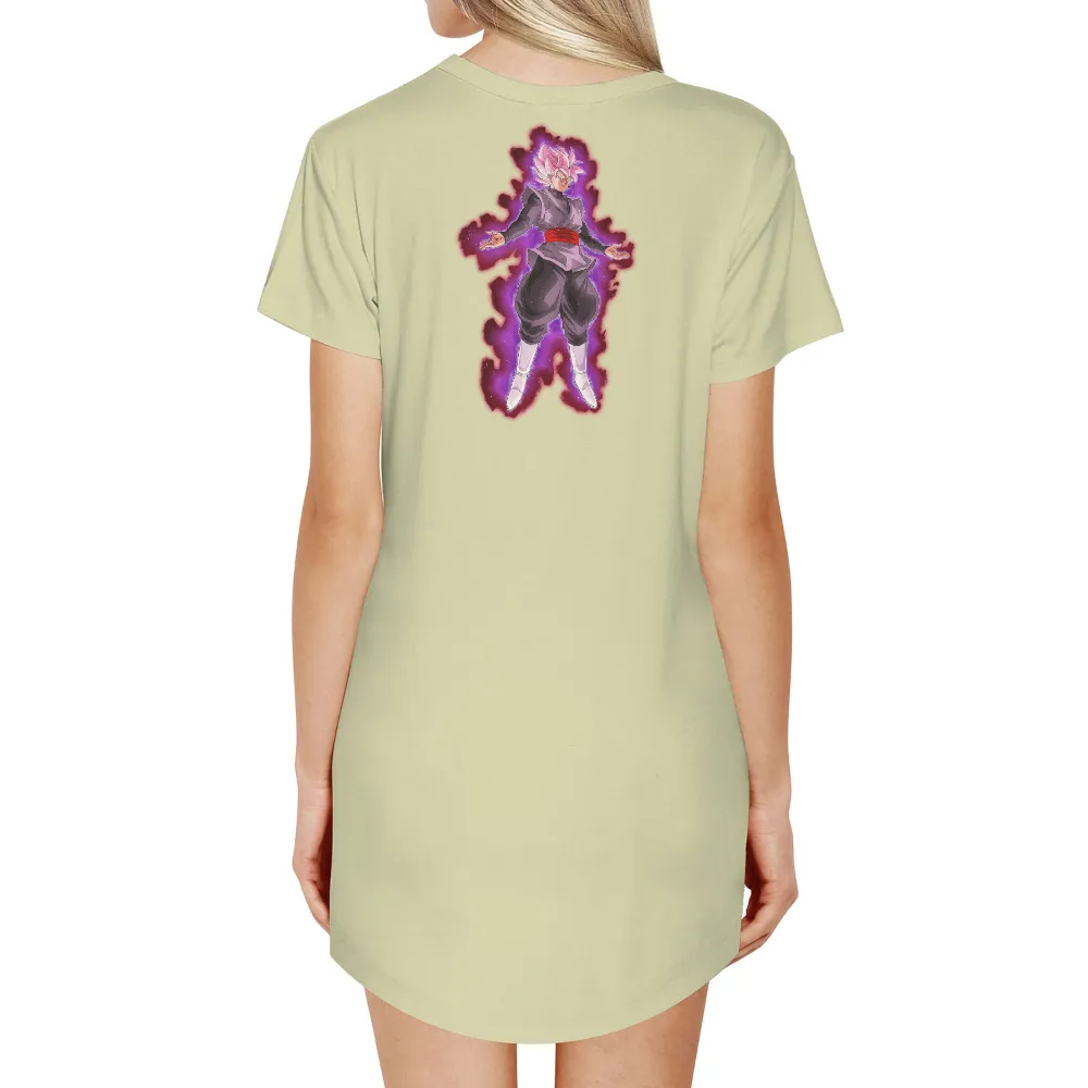 Customized Tee Shirts: Warrior with Pink Hair and Red and Purple Aura|strength camp shirt