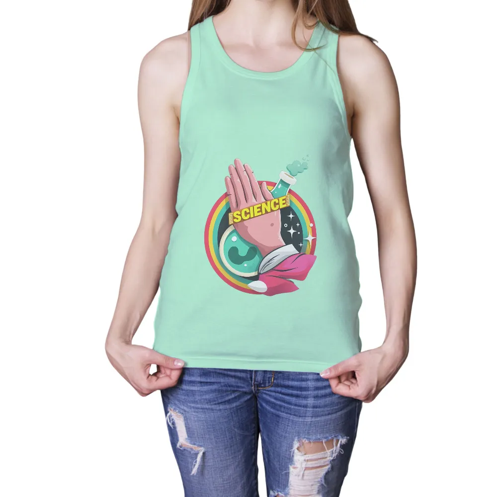 Science Graphic Tees | Whimsical Hand and Beaker Design| Curiosity and discovery