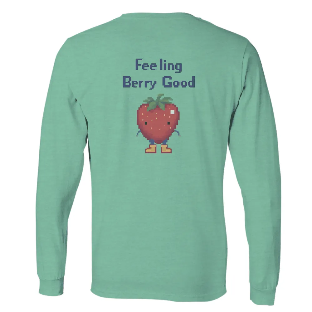 TShirt Design: Feeling Berry Good with Pixel Art Strawberry|funny couple 4th of july shirts