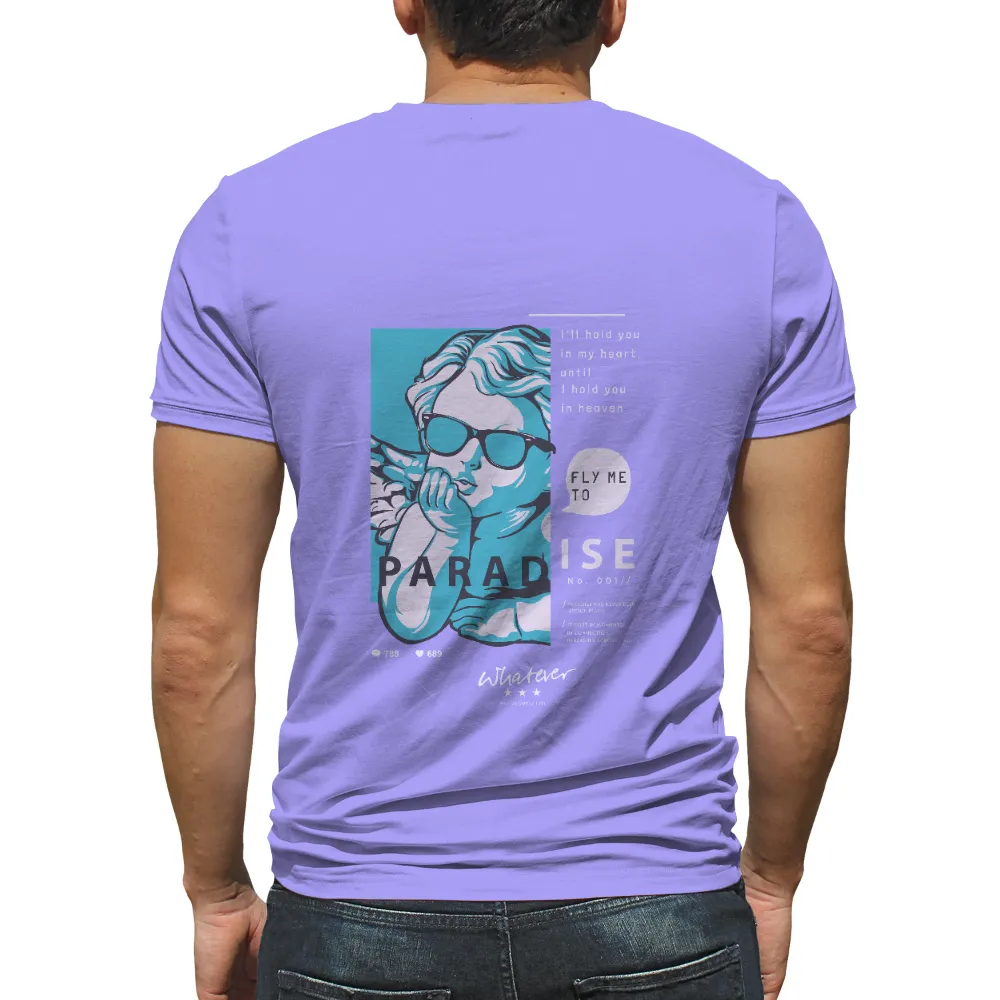 Custom Tee Shirts: Fly Me To Paradise - Dreamy Adventures|men's stylish full t shirt