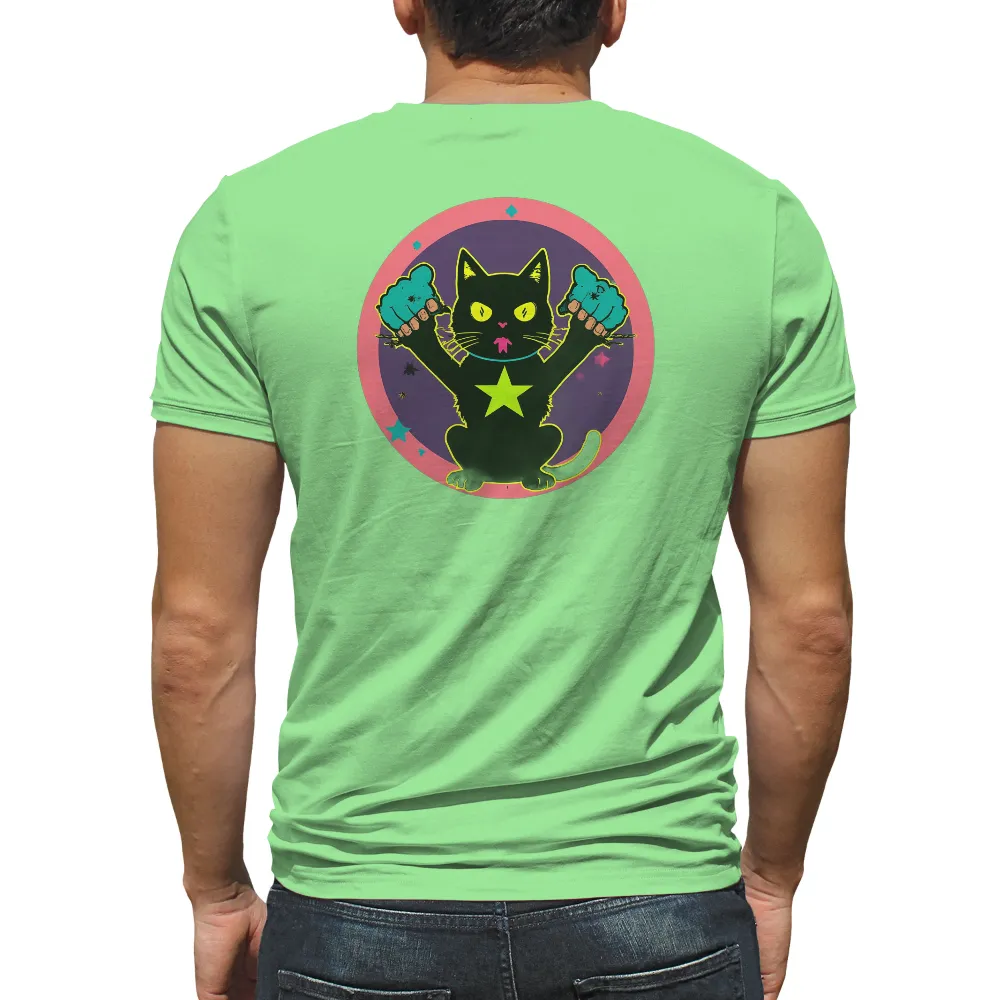 Luna's Starry Night: TShirt Printing with Neon Magic|neon shirt cotton on