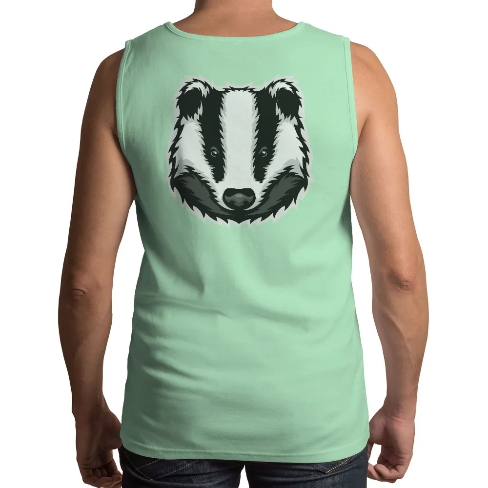 T-Shirts Pattern: Bold Badger Face - Adventure and Resilience|adventure time shirt sex