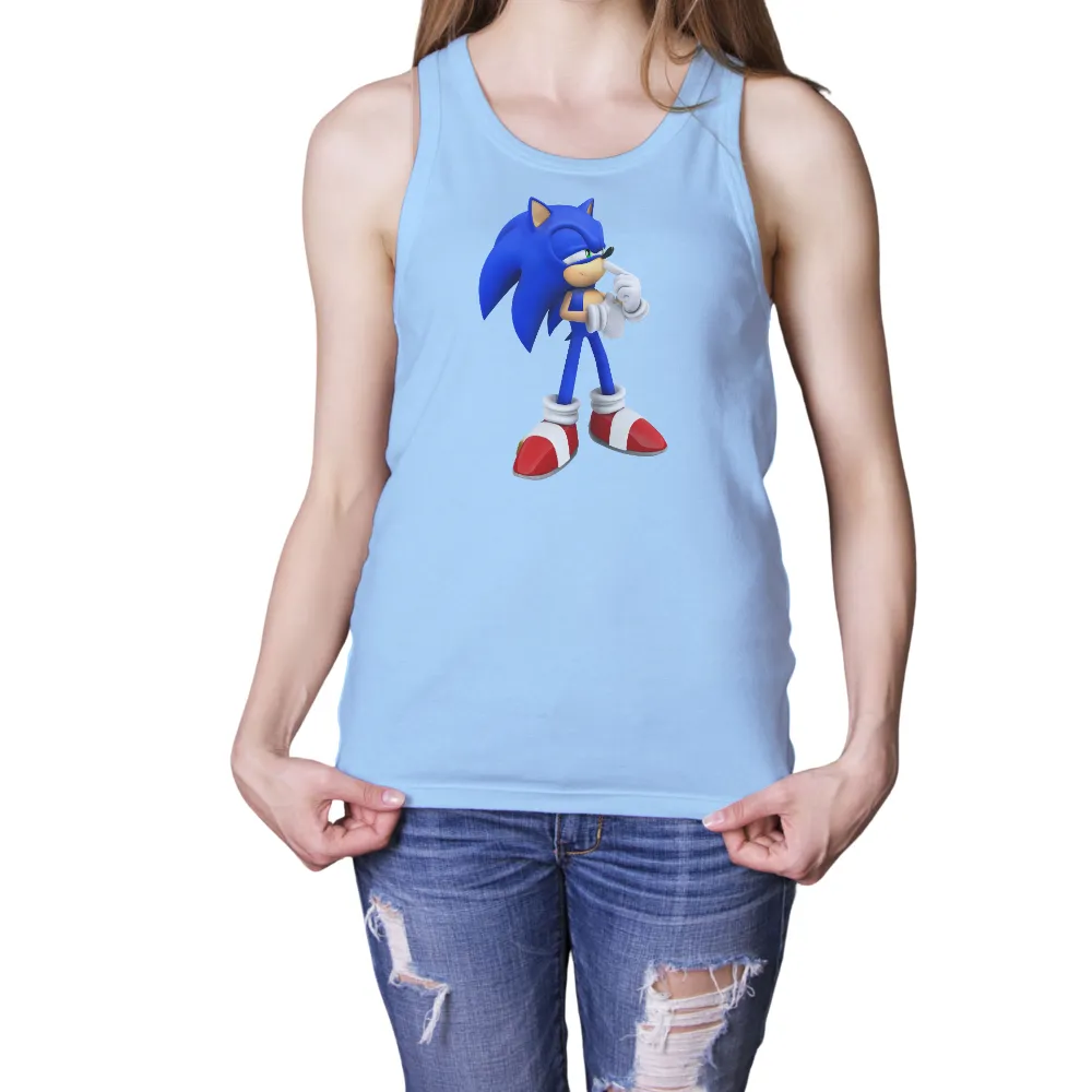 Custom Tee Shirts: Sonic the Hedgehog - Speed and Adventure|bleach a blue shirt