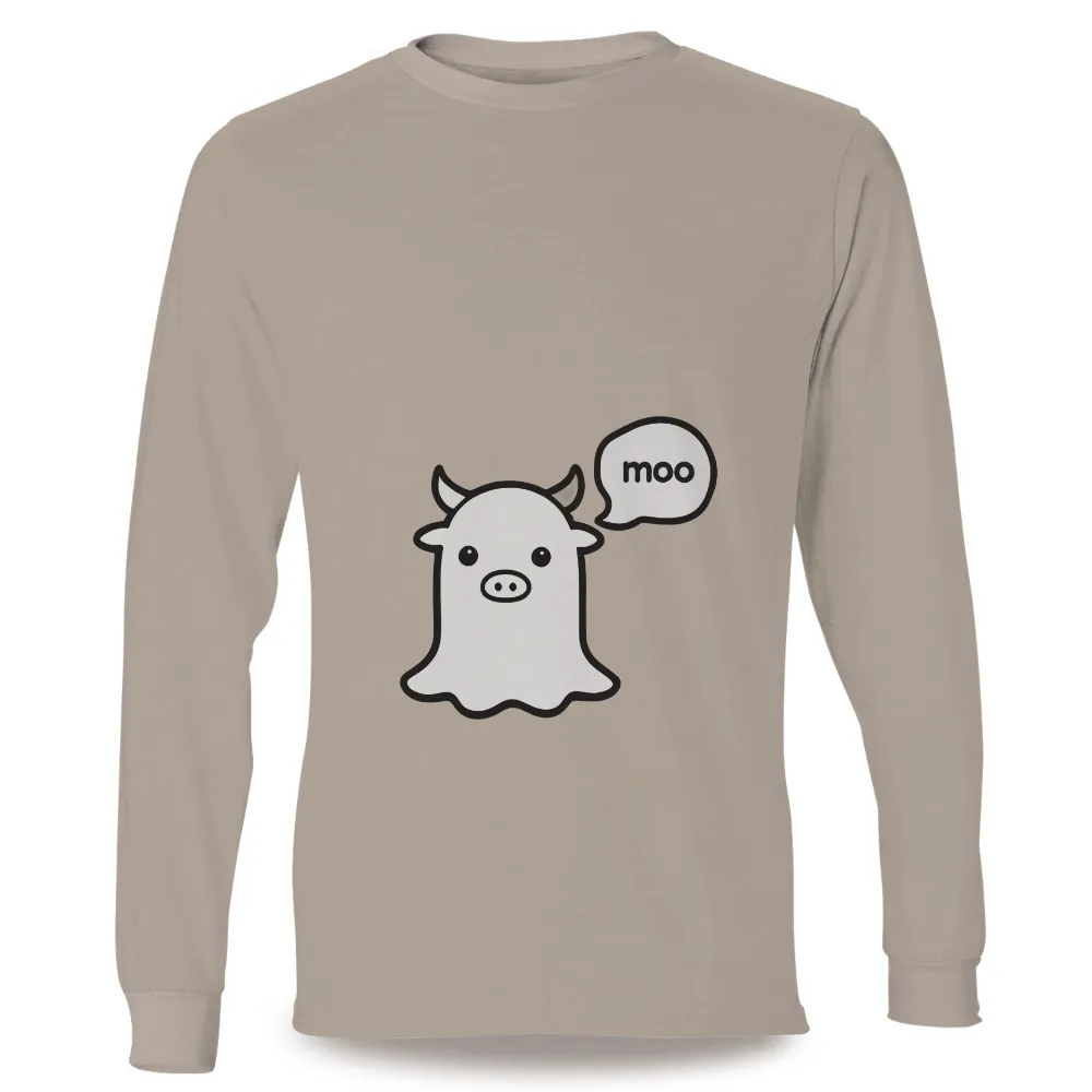 Ghostly Cow T-Shirts Pattern | Whimsical Humor Design|ghostly cow