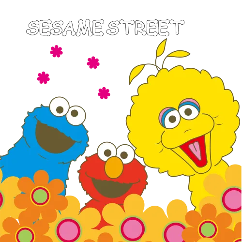 Graphic Tees: Sesame Street Friends in a Sea of Flowers