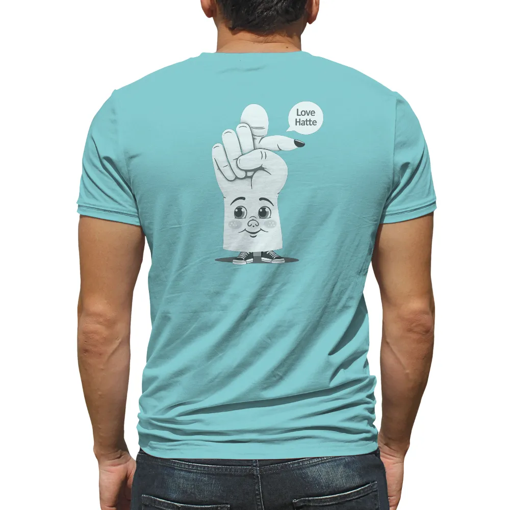 T-Shirt Printing: Spread Love with Hatte's Sign Language Gesture| Large expressive eyes