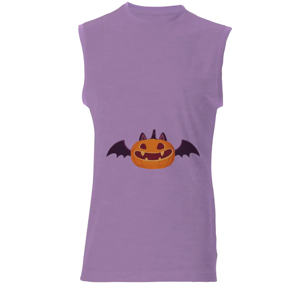 Customized Tee Shirts: Spooky Pumpkin with Bat Wings - Halloween Celebration|custom made t shirts for father's day