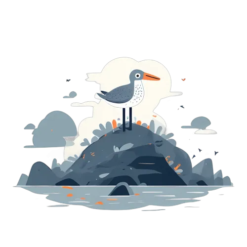 Seagull Serenity Graphic: Embrace Nature's Tranquility