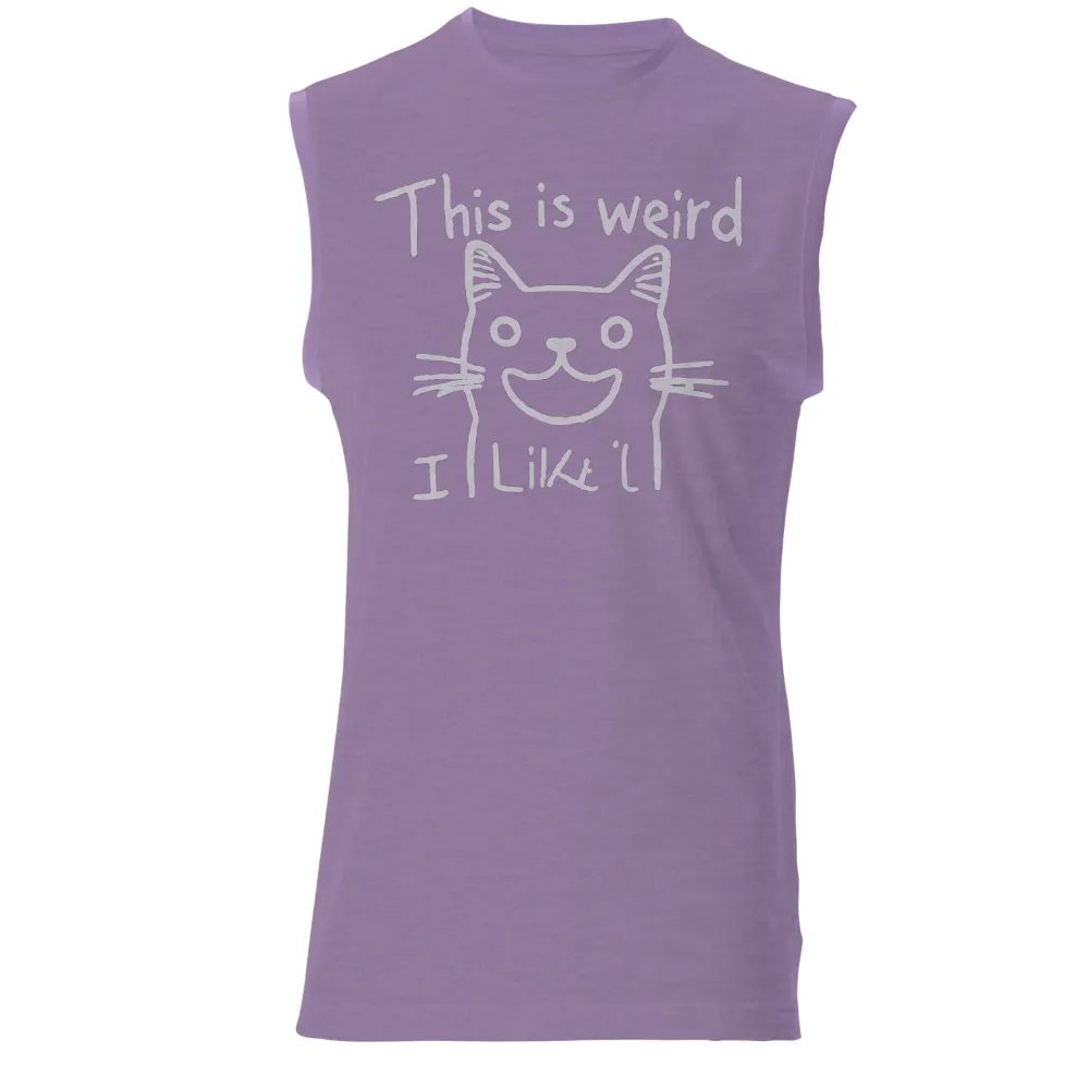 T-Shirts Pattern: This is Weird, I Like It - Quirky Cat Design|cat valentines day shirt