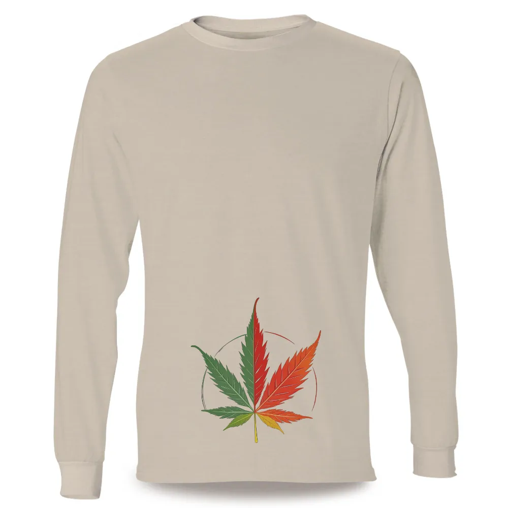 Custom Tee Shirts: Vibrant Reggae Leaf Design|bleach on neon green shirt