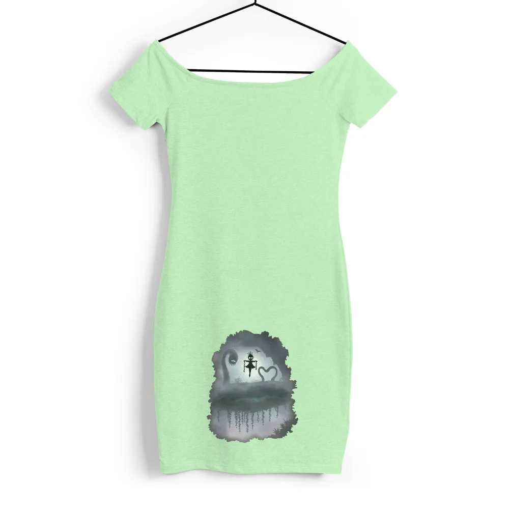 Tee Shirt Printing: Surreal Silhouette - Control and Emotion|Silhouette hanging in mist