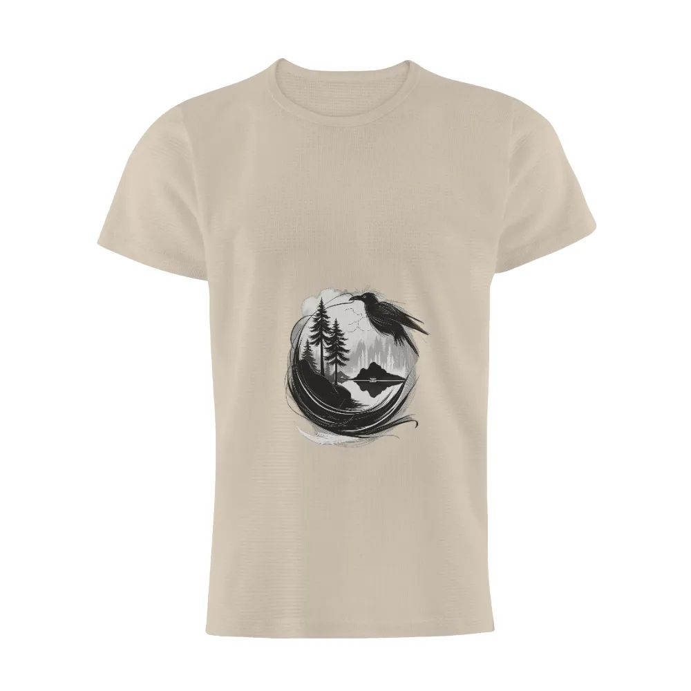 Customized Tee Shirts: Raven's Wisdom in the Wilderness|death note ryuk silhouette