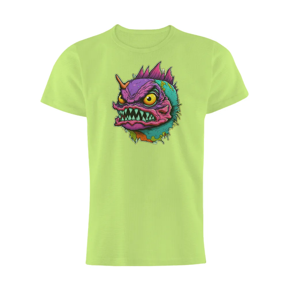 T-Shirts Custom: Monster Horror Fantasy Pop-Art Design| sharp jagged teeth