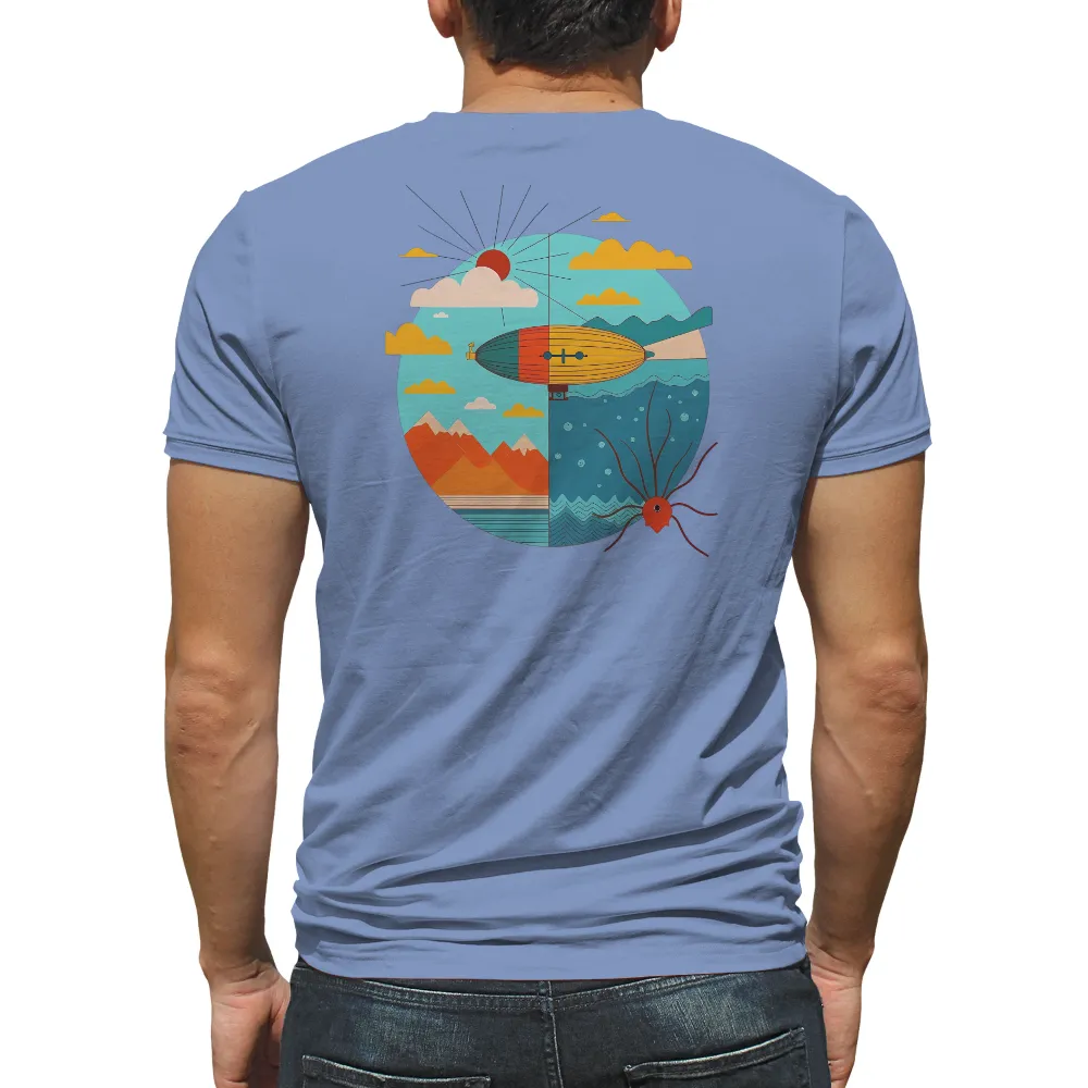 Shirts Graphic Tees: Explore the Unknown with Dirigible Adventure|90s vintage t shirts cheap